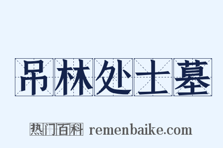 吊林处士墓是什么意思的图片